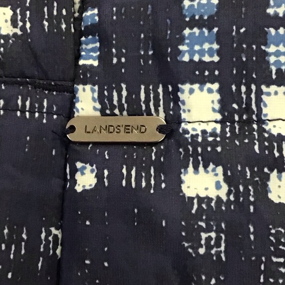 Lands End Blue Plaid Lightweight Primaloft Mid Length Coat Women’s Size 8 - Picture 12 of 12